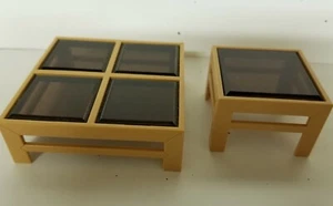 2 Pc Miniature Dollhouse Furniture Tomy Smaller Homes Coffee End  Table Doll  - Picture 1 of 3
