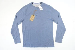 ORIGINAL WEATHERPROOF VINTAGE LIGHT BLUE MEDIUM HENLEY SWEATER MENS NWT NEW - Picture 1 of 8