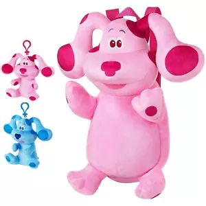 Blue's Clues Magenta Plush Set Backpack Clip on Coin Purse Bundle Ornament Toy - Picture 1 of 12