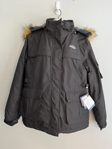 NWT Wantdo Brown Fur Hooded Black Waterproof Ski Winter Coat Parka Jacket Sz M - Picture 1 of 12