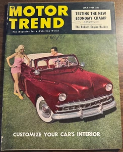 Vintage Motor Trend Magazine July 1951 - Imagen 1 de 4