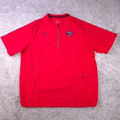 EvoShield Baseball Jacket Mens Large Jacksonville Jumbo Shrimp Short Sleeve Red - Image 1 of 4