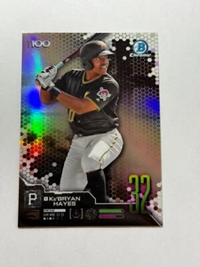 2019 Bowman Chrome Ke'Bryan Hayes Top 100 Rookie Card #BTP-32 Pittsburgh Pirates - Picture 1 of 2