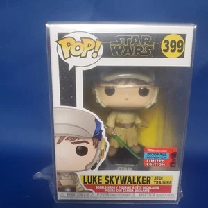 Funko Pop Star Wars Luke Skywalker Jedi Training Funko Web 399 & Protector 2020 - Picture 1 of 5