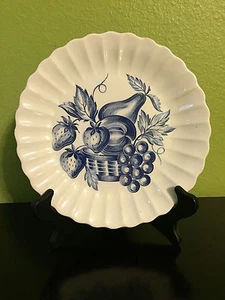 Vintage Limoges China Anne Orr Kobaltblau Obst Salatteller Gold Concord USA - Bild 1 von 3