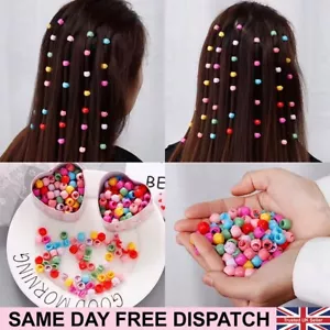 ✅MULTICOLOURED HAIR CLIPS HAIR CLAW CLAMPS CANDY COLOUR BEADS BRAIDS HEADWEAR UK - Picture 1 of 4