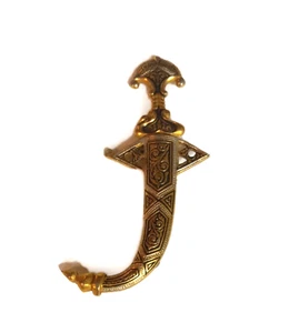 Spanish Brooch Scimitar vintage Toledo Pain sword damascene Jewelry - Picture 1 of 4