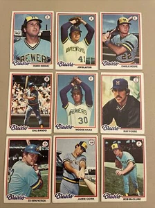 1978 Topps Milwaukee Brewers Baseball Cards ⚾️ 9 Card Lot⚾️ Fosse • Haas • Bando - Picture 1 of 12