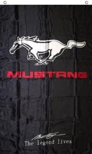 Ford Mustang Vertical 5x3 Pies Bandera Coche Carreras Show Garaje Pared Taller - Imagen 1 de 2
