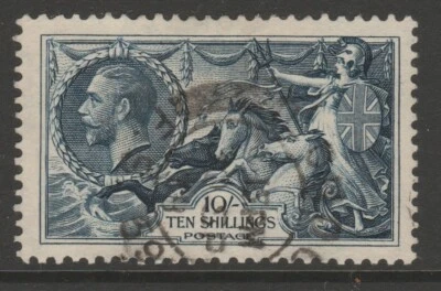 GB GV sg452 1934 caballito de mar 10 índigo usado Foto 1 de 2