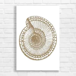 Mandala Spiral Geometric Sepia Canvas Print Large Picture Wall Art - Picture 1 of 5