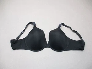 34DDD Natori Womens Black Underwire Lined Back Closure T-Shirt Demi Bra 2H - Picture 1 of 8