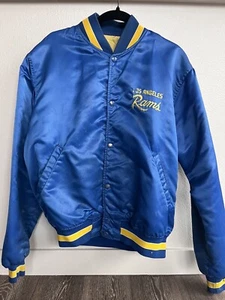 Vintage Los Angeles Rams Satin Jacket Starter Pro-line Mens LARGE USA 90's L.A. - Picture 1 of 12