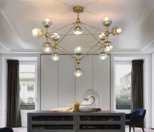 Gold MODO Glass Sputnik Indoor Pendant Lamp Suspension Chandelier Branch Lights - Picture 1 of 14