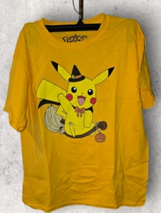 Pokémon Halloween T-Shirt Pikachu On A Broom Kids Tee - Youth Medium - Picture 1 of 3