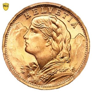 Coin Switzerland - Gold - 20 Francs or Vreneli - 1935 LB Bern - PCGS MS 67 - Picture 1 of 3