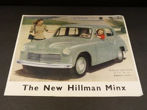 The New Hillman Minx Sales Brochure 1949 1950 - Picture 1 of 3