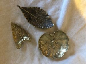 Vintage Virginia Metalcrafters Brass leaves