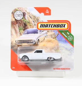 Ford Ranchero Matchbox Mountain 2020 61 blanco GKL78 1/64 - Imagen 1 de 1