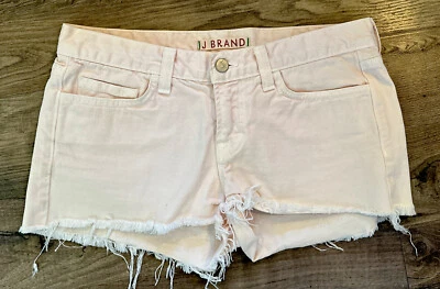 Pantalones Cortos Románticos Corte J Brand Rosa Claro Talla 26 Dobladillo Deshilachado Foto 1 de 4