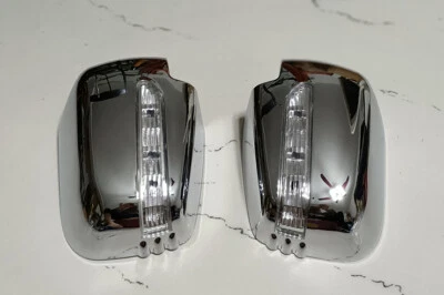 Cubierta de espejo lateral cromada indicador LED para Mitsubishi L200 Triton 2005-2014 Foto 1 de 4