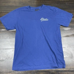 Deus Ex Machina T-Shirt Size M Blue LA CA Motorcycles Logo Tee Cotton Mens - Picture 1 of 5