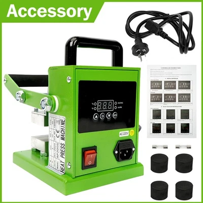 0-1 Ton Heated Press Machine 6x9cm Portable Hot Press Machine 0-250℃  0-999s AU - image 1 of 4