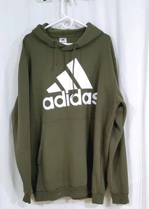 Adidas Men's Army Green Pullover Hooded Sweatshirt Hoodie - Sz 2XLT - Picture 1 of 5
