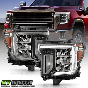 For 2020-2023 GMC Sierra 2500 3500 HD w/ Halogen Signal LED Headlights Headlamps - Picture 1 of 10