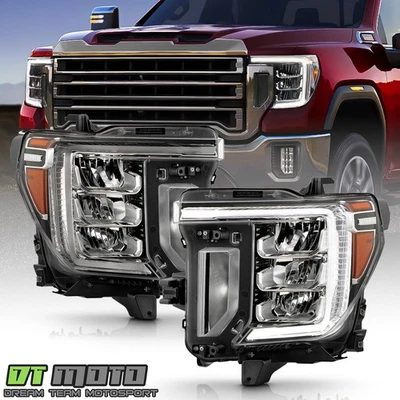 For 2020-2023 GMC Sierra 2500 3500 HD w/ Halogen Signal LED Headlights Headlamps - Image 1 of 4