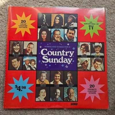 COUNTRY SUNDAY 20 Great Country Artists LP Vinyl Record JOHNNY CASH PATSY CLINE - Image 1 of 4