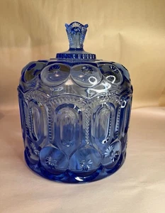 Moon And Star Glass Kimberlite Blue Large Jardiniere - Picture 1 of 6