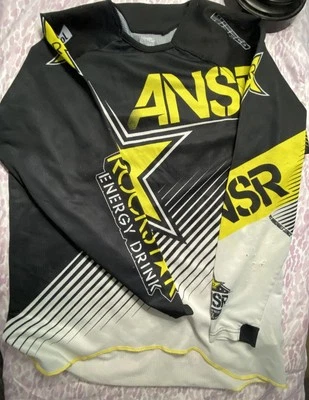 Answer racing Syncron Air Jersey White Navy Acid MX Size Large - Image 1 of 4