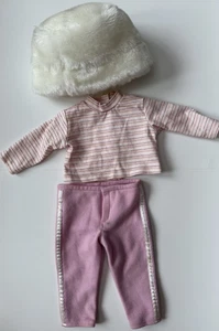 American Girl 18" Doll 2002 Ski Trip Outfit: Tee, Pants Faux Fur Hat, READ - Picture 1 of 7
