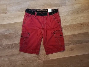 Pantalones cortos cargo Rock Revival rojos para hombre talla 36 - Imagen 1 de 13