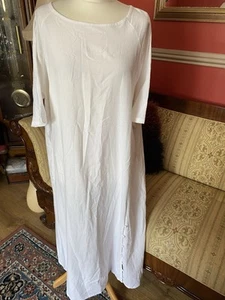Sommer Urlaub Leinen Baumwolle lang lässig Anlass Kleid Pullover Taschen 16-18-20 - Bild 1 von 7
