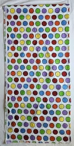 3-1/16 Yd Polka Dot Cotton Fabric 42" W Cotton Multi Colored Signature Classics - Picture 1 of 3