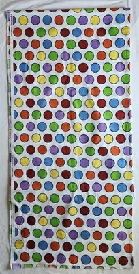 3-1/16 Yd Polka Dot Cotton Fabric 42" W Cotton Multi Colored Signature Classics - Image 1 of 3