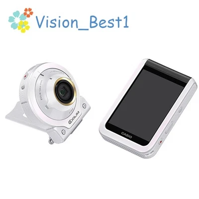 Casio EXILIM EX-FR100L Digital Camera white 16.1MP Time Lapse 5x Optical Zoom - Image 1 of 4