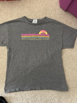 Niñas Delta Pro Peso Macinac Island Gris Colorido Manga Corta Camiseta Juvenil Grande Foto 1 de 4