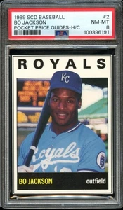 1989 SCD Baseball Pocket Price Guides #2 Bo Jackson PSA 8 NM-MT KC Royals - Picture 1 of 2