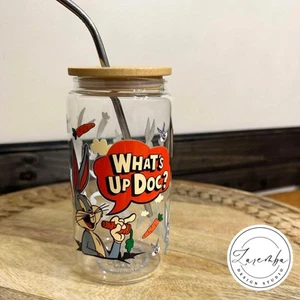 Taza Libbey inspirada en Bugs Bunny, vidrio inspirado en Looney Tunes, What's Up Doc? - Imagen 1 de 7
