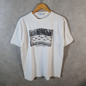 Vintage Alore Nantucket Fish 90s USA Single Stitch T Shirt Men’s XL White - Picture 1 of 8