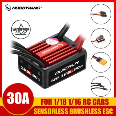 NEW Hobbywing QuicRun WP 16BL30 G2 Brushless Sensorless ESC for 1:16 1:18 RC Car - Bild 1 von 4