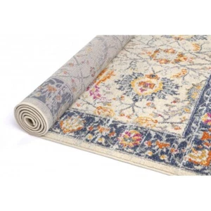 Marsala Floral Cream Navy Traditional Rug Runner 80x300cm **FREE DELIVERY - Picture 1 of 4