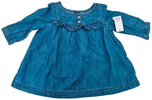 Vestido GAP Bebé Niñas Cambray Denim Algodón Manga Larga 3-6 Meses Precio de venta sugerido por el fabricante 19,99 GBP - Imagen 1 de 4