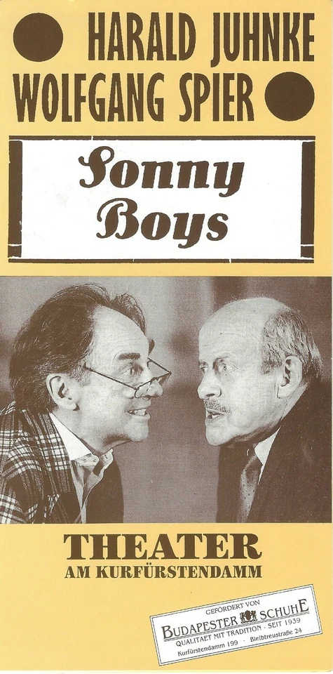 Harald Juhnke Wolfgang Spier Sonny Boys-Theater am Kurfürstendamm 1995 - Berlin - Bild 1 von 1