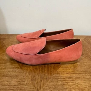 Aquatalia Calandra Loafer Damen 7 koralle weiches Wildleder minimalistisch Business Mokassins Schuh - Bild 1 von 15