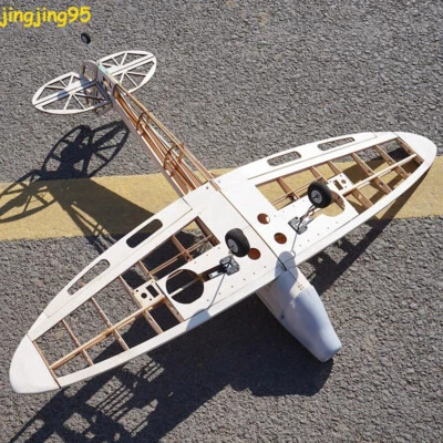 WWII British Spitfire Fighter RC Model Balsa Wood Aircraft KIT Skin Unassembled - Image 1 of 4