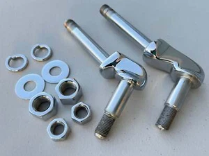 1959-64 GM FULL SIZE REAR REGULAR SHOCK MOUNT BOLTS 1PAIR / CHROME FINISH - Picture 1 of 2